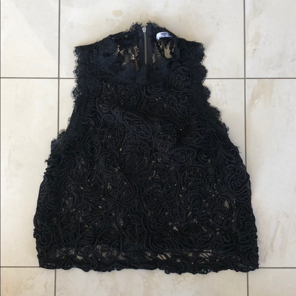 Zara Black Lace Top